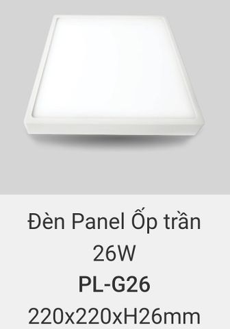  Đèn led ốp trần vuông vinaled 26w PL G26 