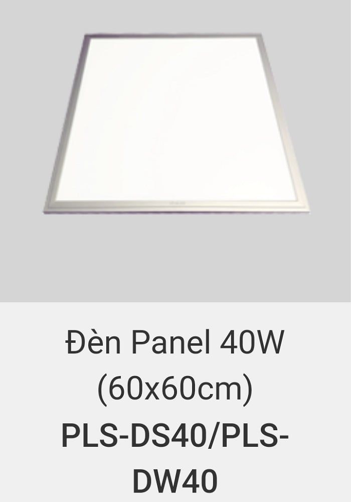 Đèn led panel âm trần 600x600 , 60x60 vinaled 40w PLS DS40 , PLS DW40