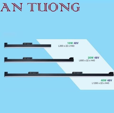 đèn led ray nam châm 10w dài 300mm, 20w dài 600mm, 40w dài 1200mm 