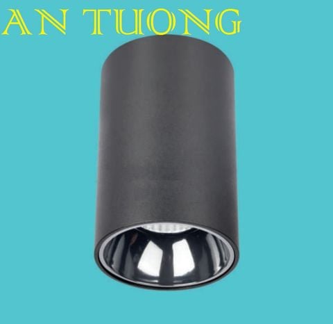  đèn lon led ốp nổi 10w vỏ đen 