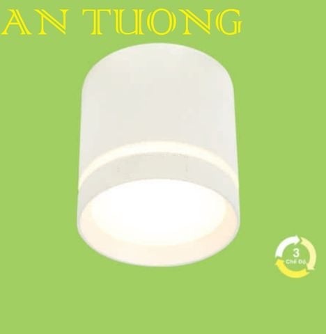  đèn lon led ốp trần 7w ánh sáng 3 màu, 3 chế độ, đổi màu 