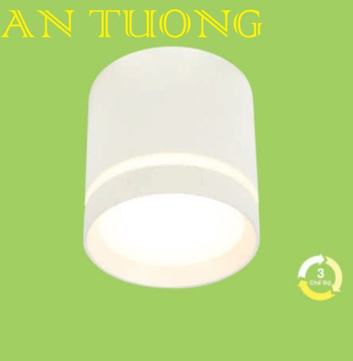 đèn lon led ốp trần 7w ánh sáng 3 màu, 3 chế độ, đổi màu