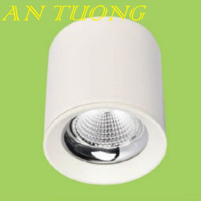 đèn lon led ốp trần, ốp nổi 9w viền trắng