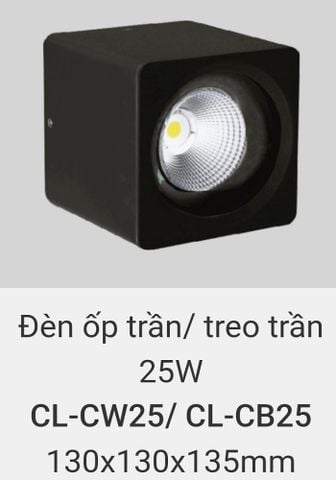  Đèn lon led ốp trần, treo trần, thả trần 25w CL CW25 , CL CB25 