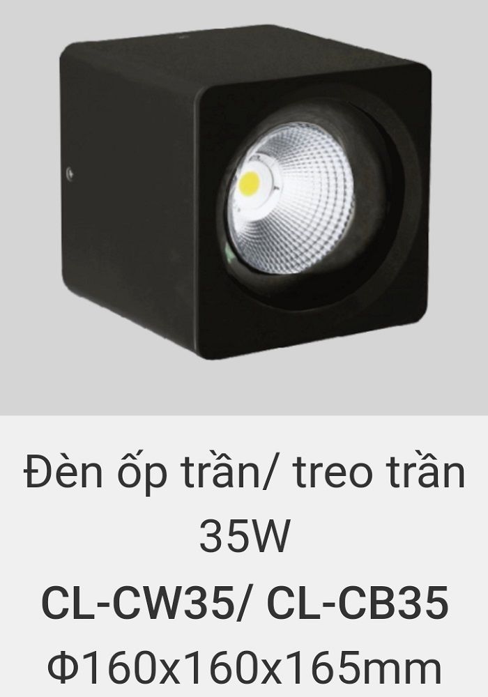 Đèn lon led ốp trần, treo trần, thả trần 35w CL CW35 , CL CB35