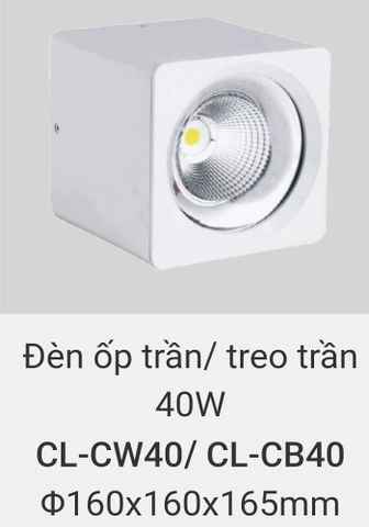  Đèn lon led ốp trần, treo trần, thả trần 40w CL CW40 , CL CB40 
