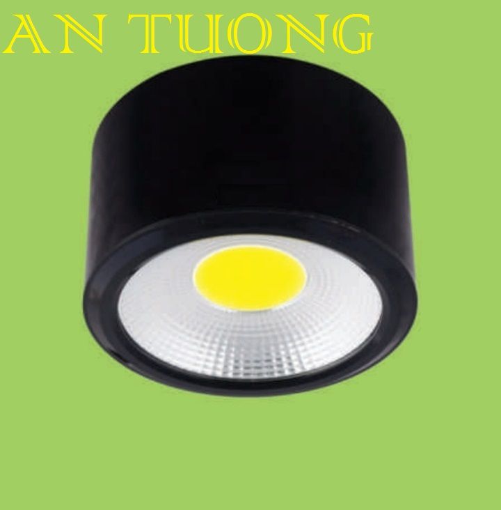 đèn lon led ốp trần COB 10w vỏ đen