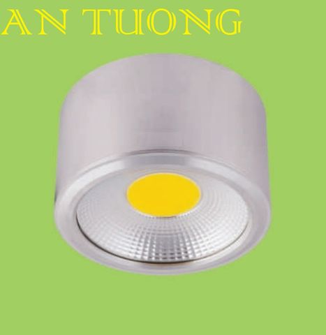  đèn lon led ốp trần COB 10w vỏ inox 