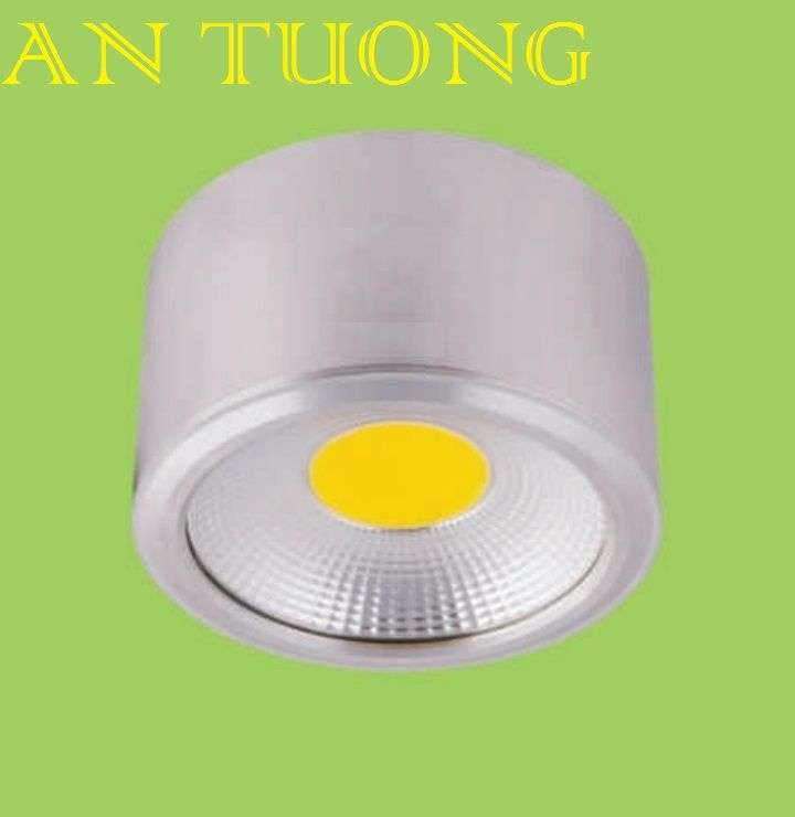 đèn lon led ốp trần COB 10w vỏ inox