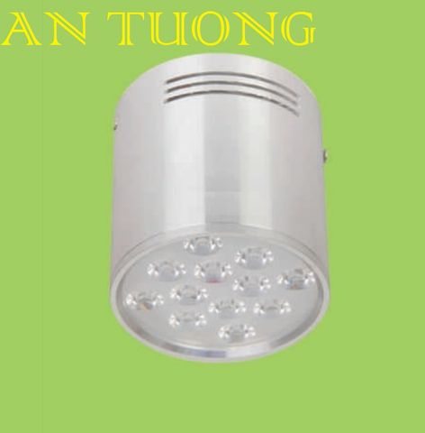  đèn lon led ốp trần mắt ết 12w vỏ mạ inox 