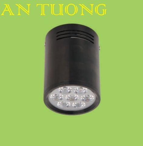  đèn lon led ốp trần mắt ết 7w vỏ đen 