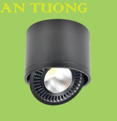  đèn lon led ốp trần nổi spotlight xoay chiếu điểm 15w vỏ đen 