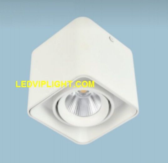 ĐÈN LON LED ỐP TRẦN NỔI (GẮN TRẦN NỔI) XOAY CHIẾU ĐIỂM SPOTLIGHT LED COB 10W - TRẮNG