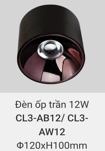  Đèn lon led ốp trần vinaled 12w CL3 AB12 , CL3 AW12 