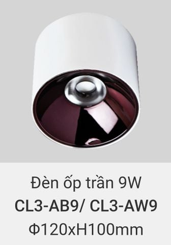  Đèn lon led ốp trần vinaled 9w CL3 AB9 , CL3 AW9 