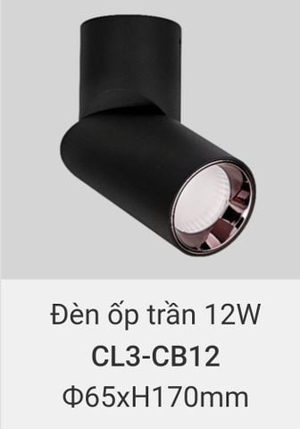  Đèn lon led ốp trần xoay chiếu điểm vinaled 12w CL3 CB12 