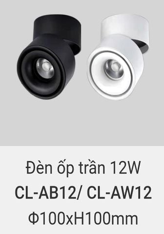  Đèn lon led ốp trần xoay chiếu điểm vinaled 12w CL AB12 , CL AW12 