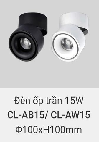  Đèn lon led ốp trần xoay chiếu điểm vinaled 15w CL AB15 , CL AW15 