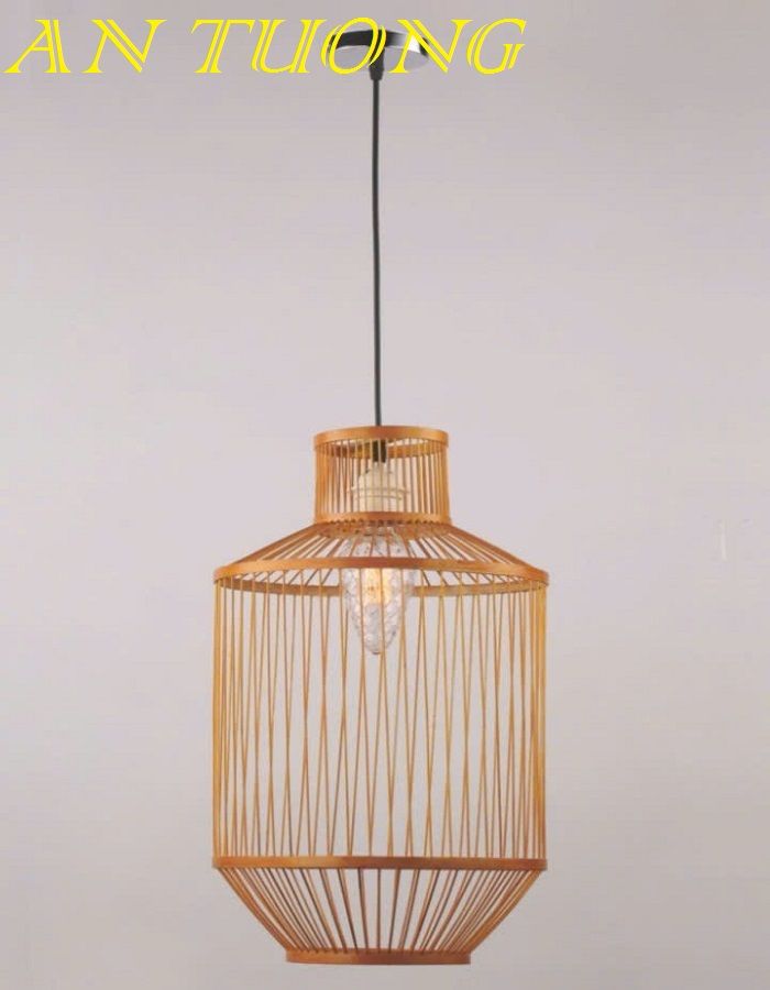 đèn mây tre treo thả trần trang trí nhà hàng, quán ăn, quán cafe 0112