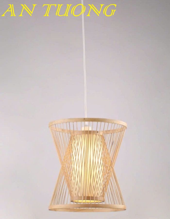 đèn mây tre treo thả trần trang trí nhà hàng, quán ăn, quán cafe 0119