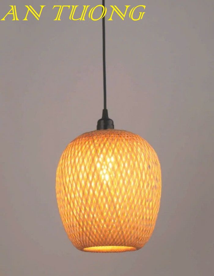 đèn mây tre treo thả trần trang trí nhà hàng, quán ăn, quán cafe 015
