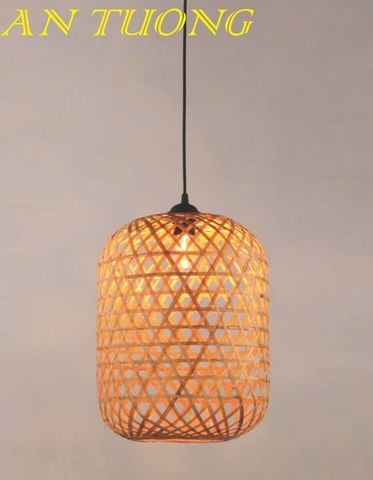  đèn mây tre treo thả trần trang trí nhà hàng, quán ăn, quán cafe 023 