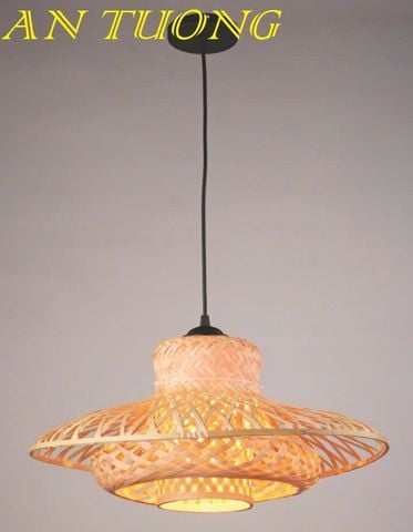  đèn mây tre treo thả trần trang trí nhà hàng, quán ăn, quán cafe 034 