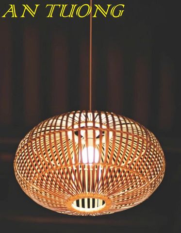  đèn mây tre treo thả trần trang trí nhà hàng, quán ăn, quán cafe 056 