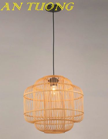  đèn mây tre treo thả trần trang trí nhà hàng, quán ăn, quán cafe 061 
