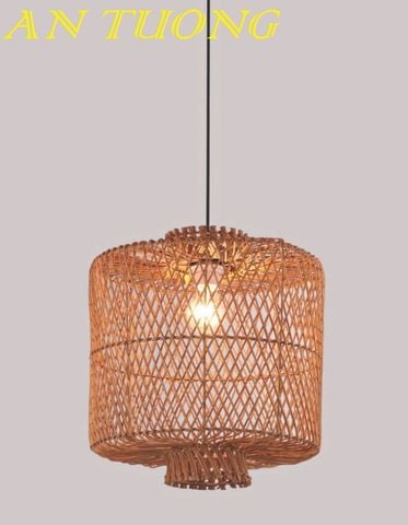  đèn mây tre treo thả trần trang trí nhà hàng, quán ăn, quán cafe 077 