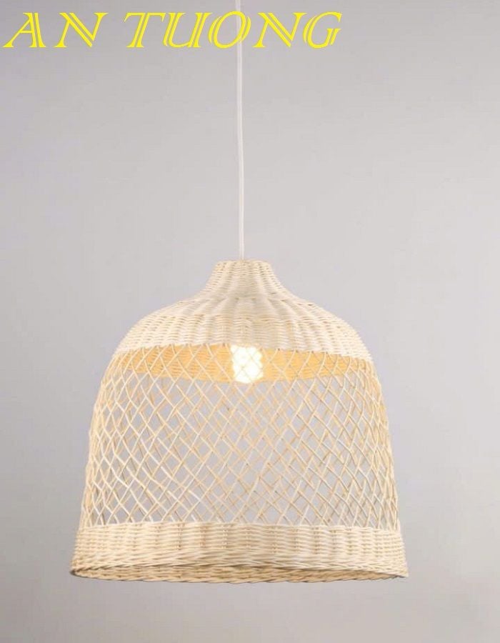 đèn mây tre treo thả trần trang trí nhà hàng, quán ăn, quán cafe 07
