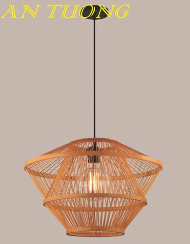 đèn mây tre treo thả trần trang trí nhà hàng, quán ăn, quán cafe 085 