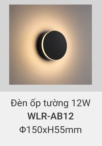  đèn ốp tường, treo tường trang trí ngoài trời vinaled 12w WLR AB12 