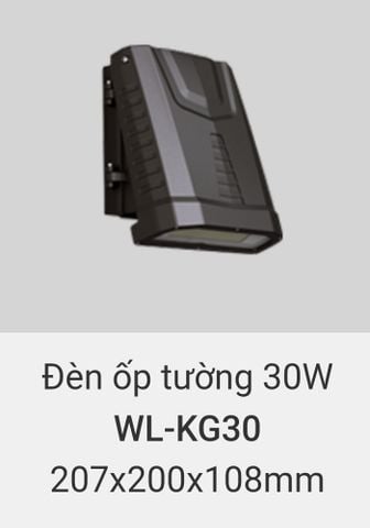  đèn ốp tường, treo tường trang trí ngoài trời vinaled 30w WL KG30 