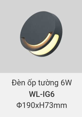  đèn ốp tường, treo tường trang trí ngoài trời vinaled 7w WL IG6 