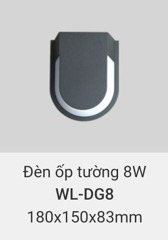  đèn ốp tường, treo tường trang trí ngoài trời vinaled 8w WL DG8 