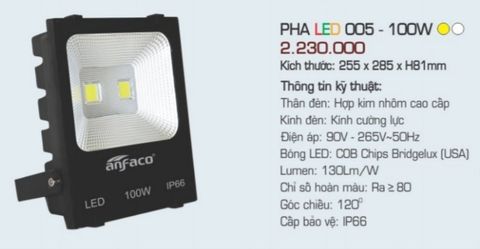  ĐÈN PHA LED ANFACO PHA LED 005 100W 