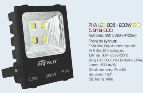  ĐÈN PHA LED ANFACO PHA LED 005 200W 