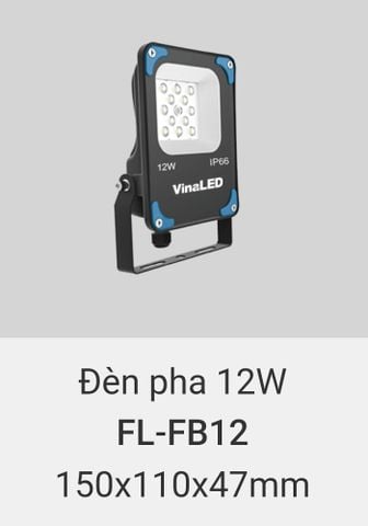  Đèn pha led vinaled 12w FL FB12 