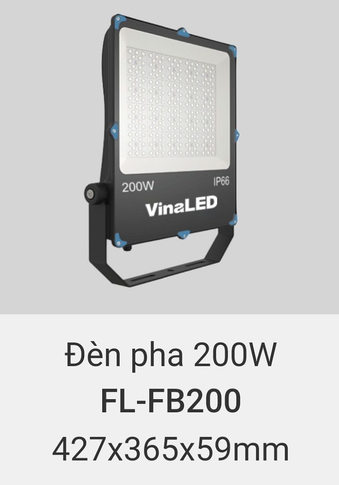 Đèn pha led vinaled 200w FL FB200