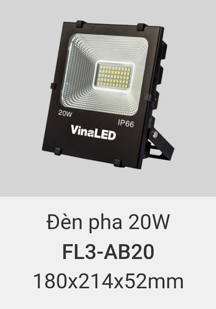Đèn pha led vinaled 20w FL3 AB20