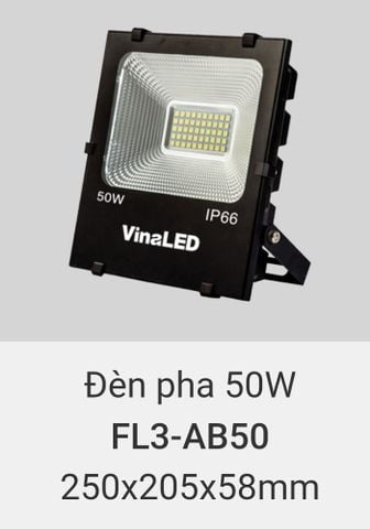  Đèn pha led vinaled 50w FL3 AB50 