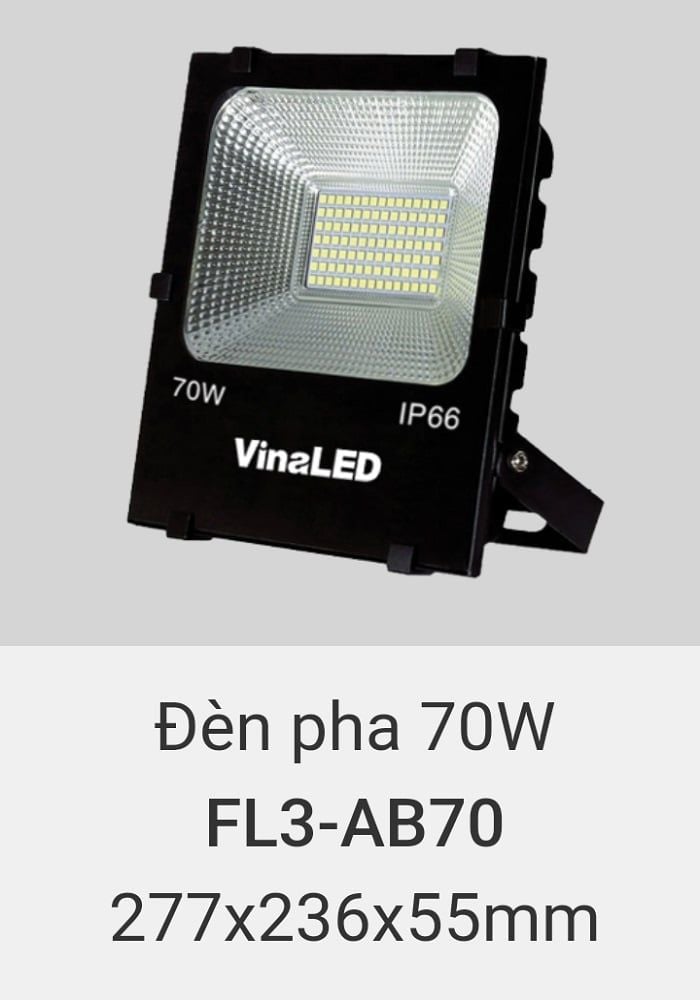 Đèn pha led vinaled 70w FL3 AB70