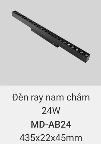  Đèn ray nam châm chiếu điểm vinaled 24w MD AB24 