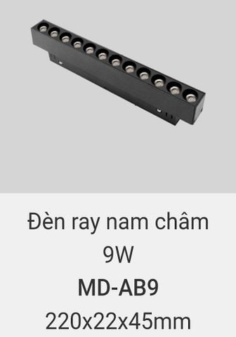  Đèn ray nam châm chiếu điểm vinaled 9w MD AB9 