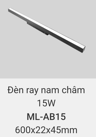  Đèn ray nam châm vinaled 15w ML AB15 