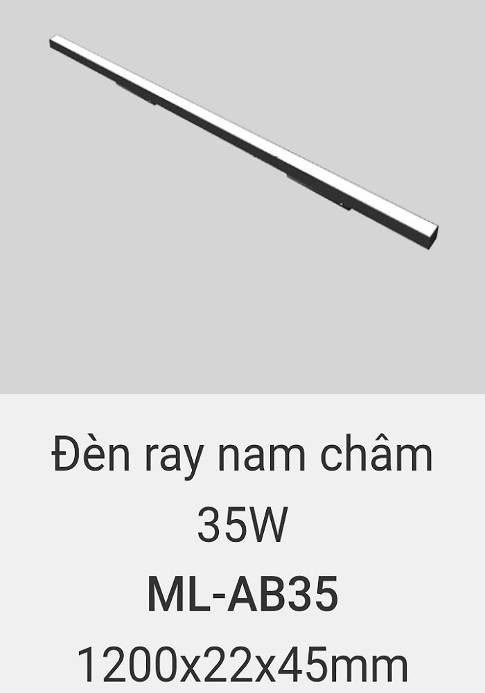 Đèn ray nam châm vinaled 35w ML AB35