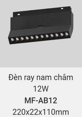  Đèn ray nam châm xoay chiếu điểm vinaled 12w MF AB12 