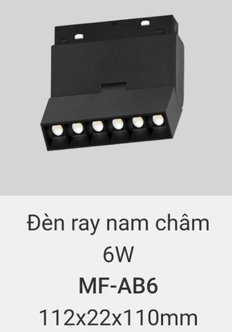  Đèn ray nam châm xoay chiếu điểm vinaled 6w MF AB6 