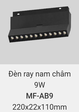  Đèn ray nam châm xoay chiếu điểm vinaled 9w MF AB9 